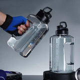 Maxbell Portable Water Bottle Marker Wide Mouth Drinking for sports Running 1500ml Grey
