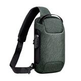Maxbell Daypack Backpack Shoulder Pack Portable Code Lock Purse Men's Chest Bag Green