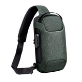 Maxbell Daypack Backpack Shoulder Pack Portable Code Lock Purse Men's Chest Bag Green