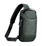 Maxbell Daypack Backpack Shoulder Pack Portable Code Lock Purse Men's Chest Bag Green