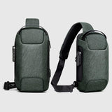Maxbell Daypack Backpack Shoulder Pack Portable Code Lock Purse Men's Chest Bag Green
