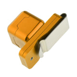 Maxbell Billiard Pool Chalk Holder with Belt Clip Metal Precision Tool Yellow
