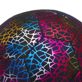 Maxbell Glowing Reflective Soccer Ball Durable PU for Competition Training Child Tree Stump Size 5