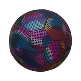 Maxbell Glowing Reflective Soccer Ball Durable PU for Competition Training Child Water Droplet Size 5