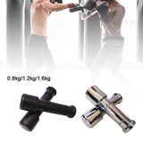 Maxbell Metal Boxing Hand Weights Trainer Muscle Nonslip Grip Cardio Kickboxing Black 0.8kg