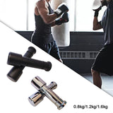 Maxbell Metal Boxing Hand Weights Trainer Muscle Nonslip Grip Cardio Kickboxing Black 0.8kg