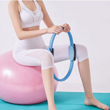 Maxbell Pilate Circle Ring with Dual Handles Women Men Muscle Building Fitness Gym Blue
