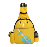 Maxbell Durable Tennis Racquet Bag with Detachable Shoulder Strap for Travel Unisex Yellow