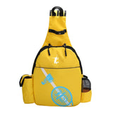 Maxbell Durable Tennis Racquet Bag with Detachable Shoulder Strap for Travel Unisex Yellow