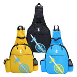 Maxbell Durable Tennis Racquet Bag with Detachable Shoulder Strap for Travel Unisex Yellow