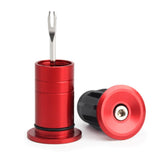 Maxbell Portable Bike Tubeless Tire Repair Kit Fix Puncture or Flat Simple to Use Red
