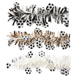 Maxbell Tinsel Garland Reusable with Football Shape for Celebration Reception Wall Gold