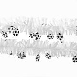 Maxbell Tinsel Garland Reusable with Football Shape for Celebration Reception Wall White