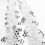 Maxbell Tinsel Garland Reusable with Football Shape for Celebration Reception Wall White