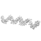 Maxbell Tinsel Garland Reusable with Football Shape for Celebration Reception Wall White