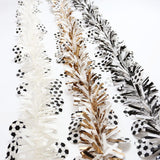 Maxbell Tinsel Garland Reusable with Football Shape for Celebration Reception Wall White