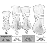 Maxbell Golf Club Head Cover Protective Covers with Tags Long Neck Water Resistant White