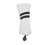 Maxbell Golf Club Head Cover Protective Covers with Tags Long Neck Water Resistant White