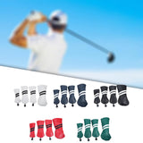 Maxbell Golf Club Head Cover Protective Covers with Tags Long Neck Water Resistant White
