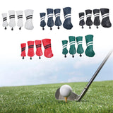 Maxbell Golf Club Head Cover Protective Covers with Tags Long Neck Water Resistant White