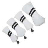 Maxbell Golf Club Head Cover Protective Covers with Tags Long Neck Water Resistant White