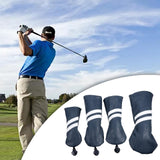 Maxbell Golf Club Head Cover Protective Covers with Tags Long Neck Water Resistant Blue