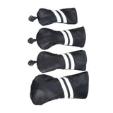 Maxbell Golf Club Head Cover Protective Covers with Tags Long Neck Water Resistant Black