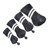 Maxbell Golf Club Head Cover Protective Covers with Tags Long Neck Water Resistant Black
