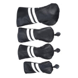Maxbell Golf Club Head Cover Protective Covers with Tags Long Neck Water Resistant Black