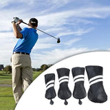 Maxbell Golf Club Head Cover Protective Covers with Tags Long Neck Water Resistant Black
