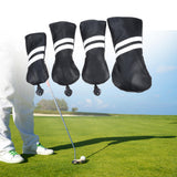 Maxbell Golf Club Head Cover Protective Covers with Tags Long Neck Water Resistant Black