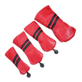 Maxbell Golf Club Head Cover Protective Covers with Tags Long Neck Water Resistant Red