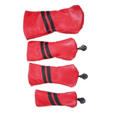 Maxbell Golf Club Head Cover Protective Covers with Tags Long Neck Water Resistant Red