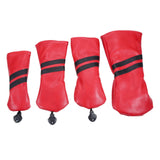 Maxbell Golf Club Head Cover Protective Covers with Tags Long Neck Water Resistant Red