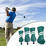 Maxbell Golf Club Head Cover Protective Covers with Tags Long Neck Water Resistant Green