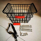 Maxbell Bike Rear Basket with Tail Light Sundries Organizer for Large Capacity