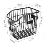 Maxbell Bike Rear Basket with Tail Light Sundries Organizer for Large Capacity