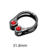 Maxbell Maxbell Aluminum Alloy Bicycle Seatpost Clamp Bike Seatpost Clip for Folding Bikes 31.8mm Black