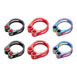 Maxbell Maxbell Aluminum Alloy Bicycle Seatpost Clamp Bike Seatpost Clip for Folding Bikes 31.8mm Black