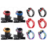 Maxbell Maxbell Aluminum Alloy Bicycle Seatpost Clamp Bike Seatpost Clip for Folding Bikes 31.8mm Black