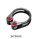Maxbell Maxbell Aluminum Alloy Bicycle Seatpost Clamp Bike Seatpost Clip for Folding Bikes 34.9mm Black