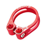 Maxbell Maxbell Aluminum Alloy Bicycle Seatpost Clamp Bike Seatpost Clip for Folding Bikes 34.9mm Red