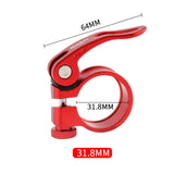 Maxbell Maxbell Bicycle Seat Post Clamp Durable for BMX Cycling Bracket 31.8mm or 34.9mm 31.8MM Red