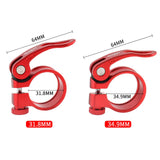 Maxbell Maxbell Bicycle Seat Post Clamp Durable for BMX Cycling Bracket 31.8mm or 34.9mm 31.8MM Red