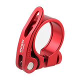 Maxbell Maxbell Bicycle Seat Post Clamp Durable for BMX Cycling Bracket 31.8mm or 34.9mm 34.9MM Red