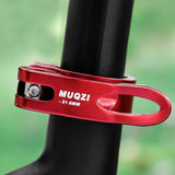 Maxbell Maxbell Bicycle Seat Post Clamp Durable for BMX Cycling Bracket 31.8mm or 34.9mm 34.9MM Red