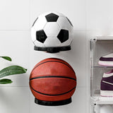 Maxbell Ball Holder Wall Mounted Ball Rack with Hanging Pegs for Yoga Room Baseball Black