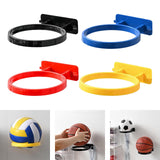 Maxbell Ball Holder Wall Mounted Ball Rack with Hanging Pegs for Yoga Room Baseball Black