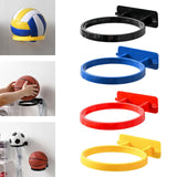 Maxbell Ball Holder Wall Mounted Ball Rack with Hanging Pegs for Yoga Room Baseball Black