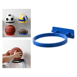 Maxbell Ball Holder Wall Mounted Ball Rack with Hanging Pegs for Yoga Room Baseball Blue